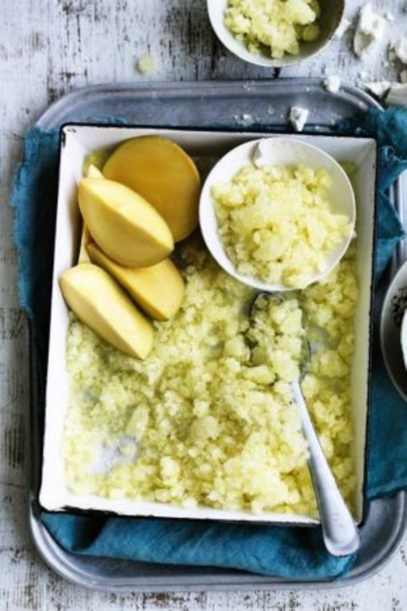 Super cool: Pineapple, lime and ginger granita.