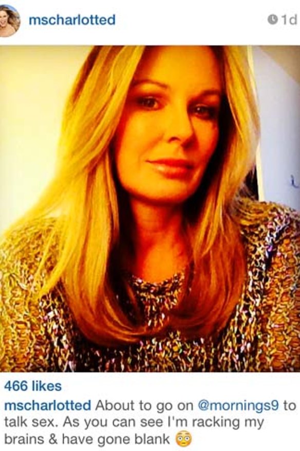 Charlotte Dawson's last Instagram, posted on Friday.