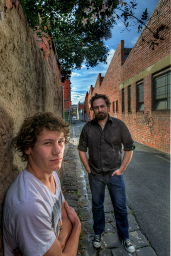Lucas Pittaway (left) with director Justin Kurzel: "All these little things kind of stopped me from doing thiings I wanted to until <i>Snowtown</i> came along."