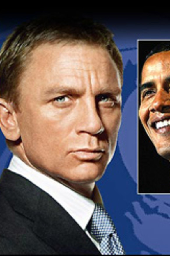 Daniel Craig, and inset, Barack Obama.