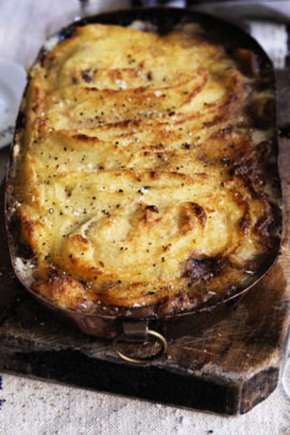 This golden shepherd's pie can be made with lamb or beef.