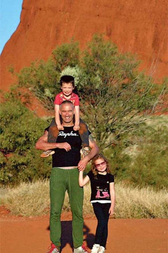 Big heart ... Anthony Field loves to share the spirit of Uluru with his kids.