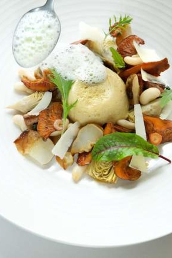 Roasted jerusalem artichoke, mushrooms, parmesan and celeriac.