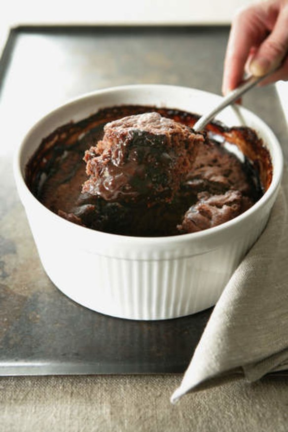 Mocha self-saucing pudding.