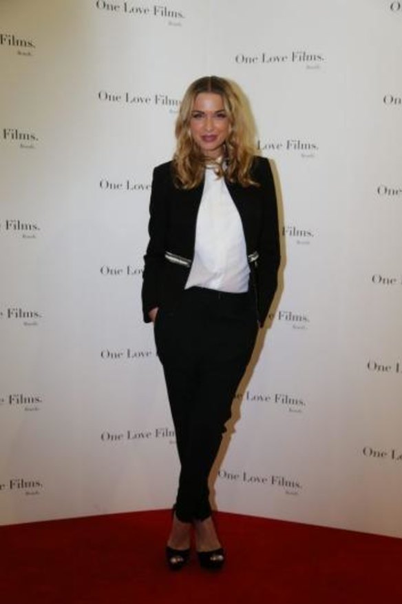 Bobsledding with mum: Tahyna Tozzi at the Surviving Bug premiere.