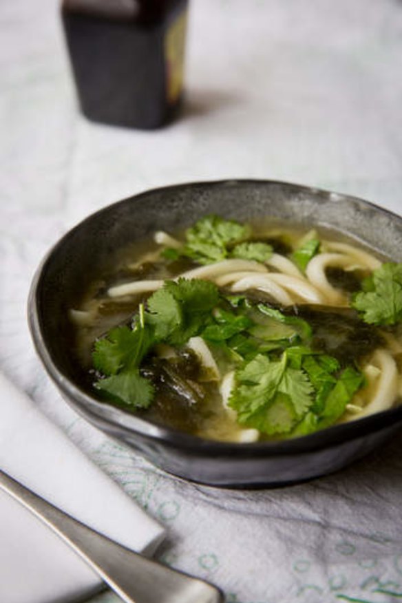 Frank Camorra's wakame and miso soup.
