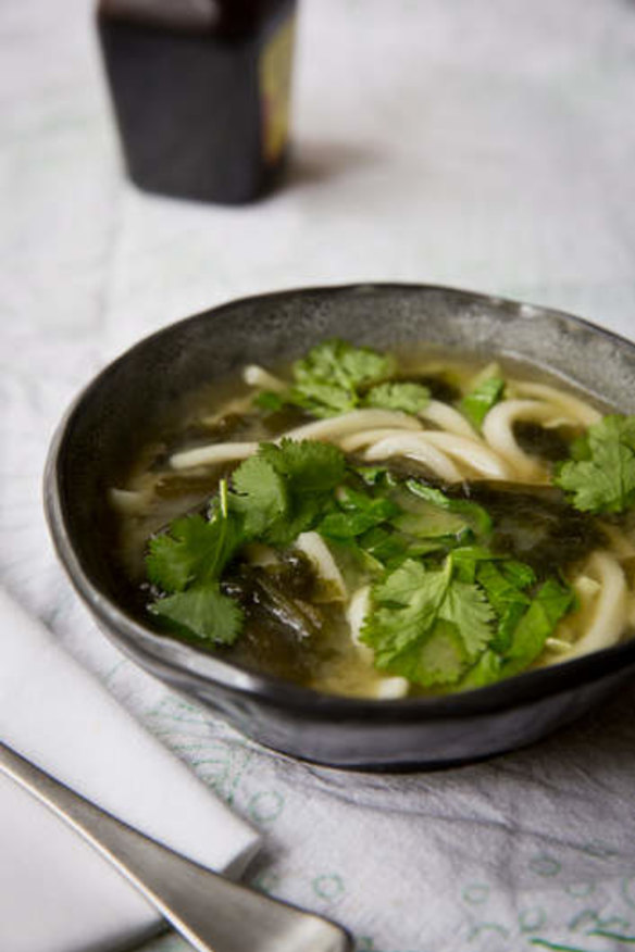 Frank Camorra's wakame and miso soup.