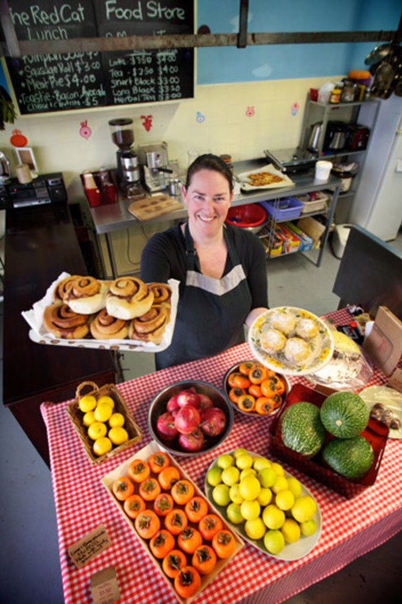 Anna Jacobson, of  The Red Cat Foot Store, sources home-grown produce for the cafe’s fare.