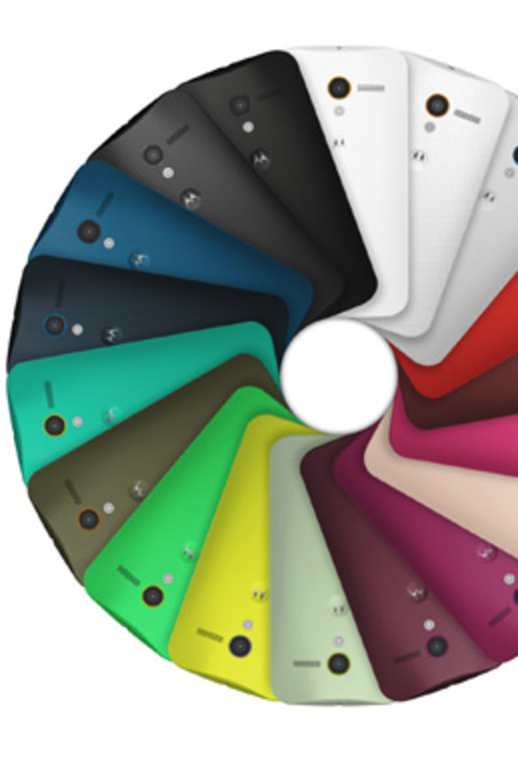 Colour wheel: The Motorola Moto X.