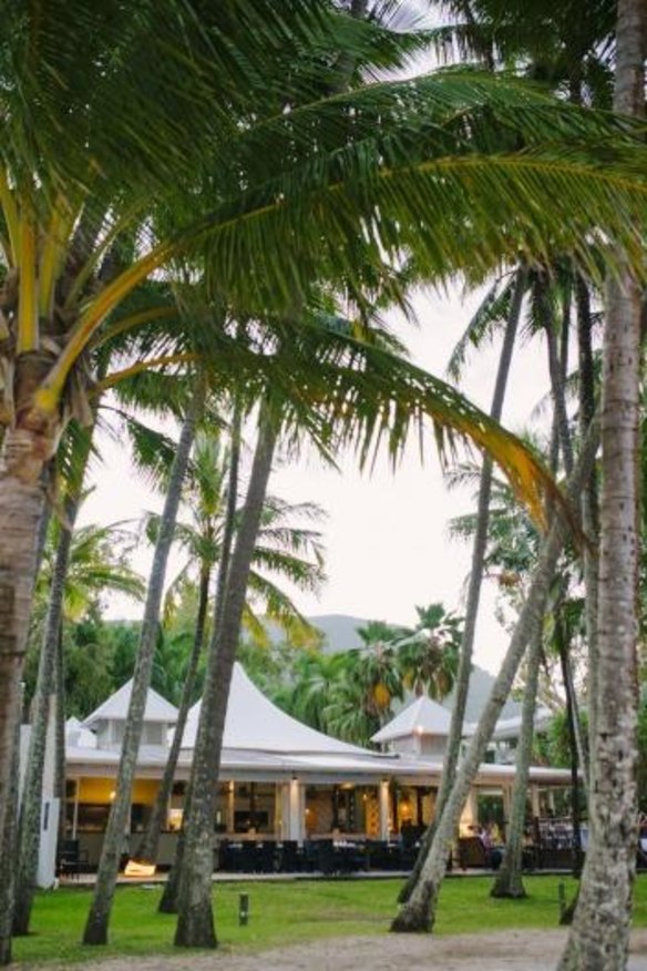 The breeze rustles the fronds of the palm trees at Nu Nu restaurant, Palm Cove, Queensland. 