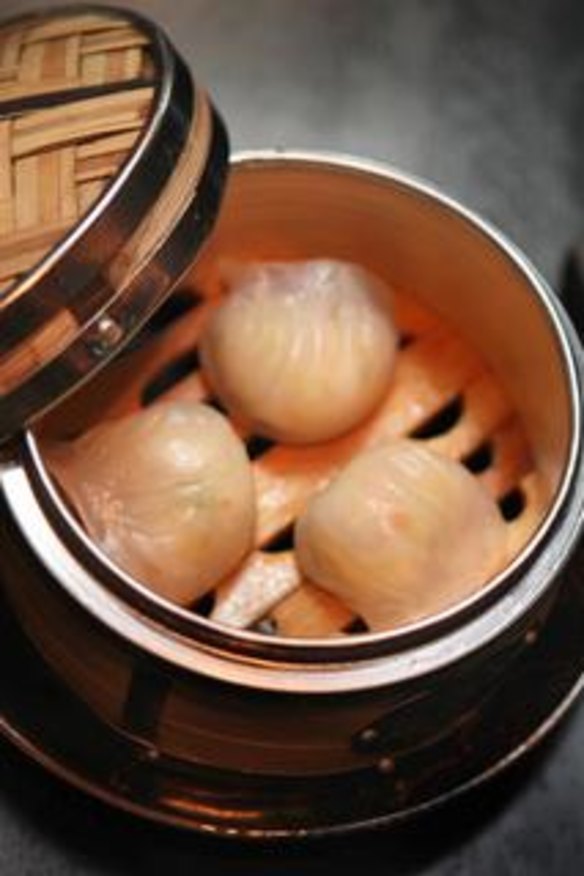 The Har Kow (prawn dumplings) from Spice Temple at Crown Casino.