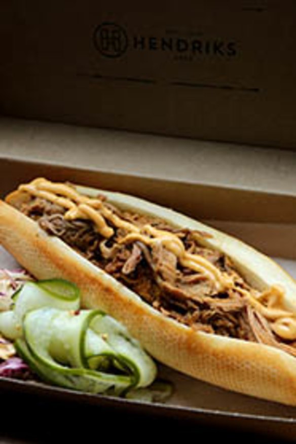 The pulled pork po' boy.