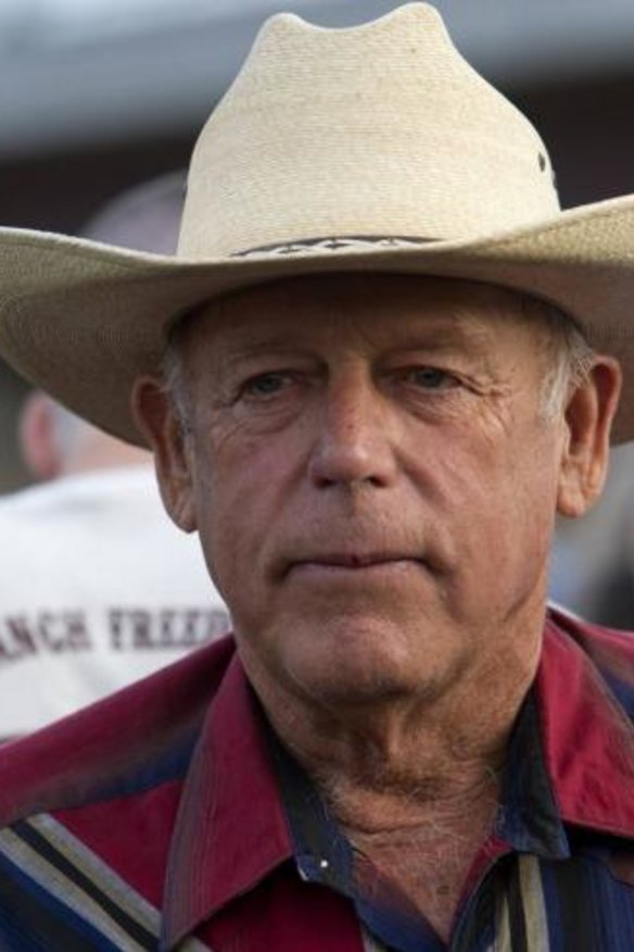 Rancher Cliven Bundy hosts a Bundy family "Patriot Party" near Bunkerville, Nevada.