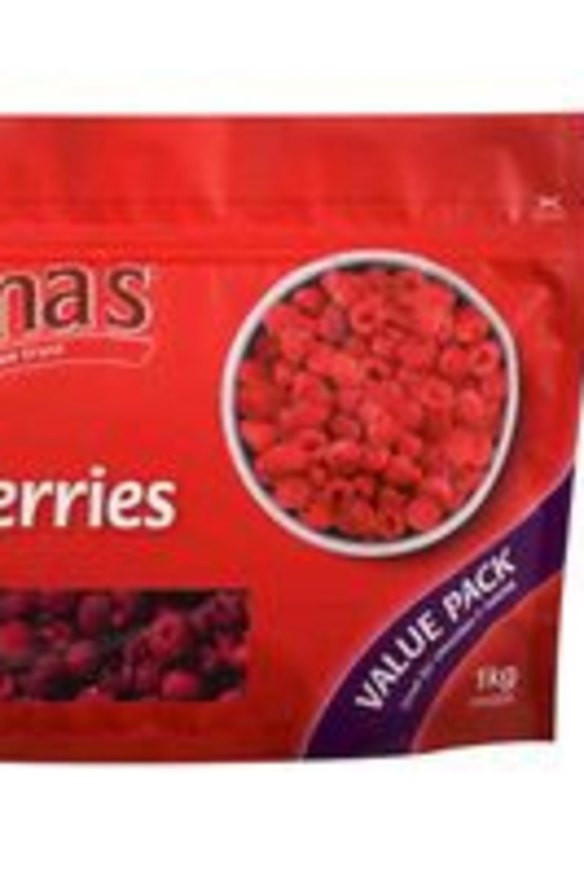Recalled: Nanna's frozen raspberries.