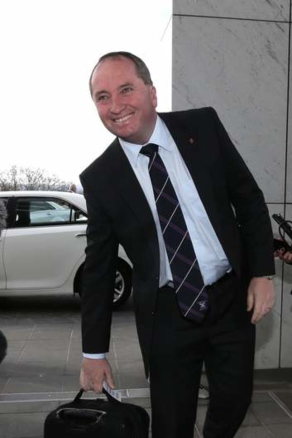 Payback: Agriculture Minister Barnaby Joyce paid back $650 after it was revealed that he attended the wedding of Michael Smith on taxpayers money.