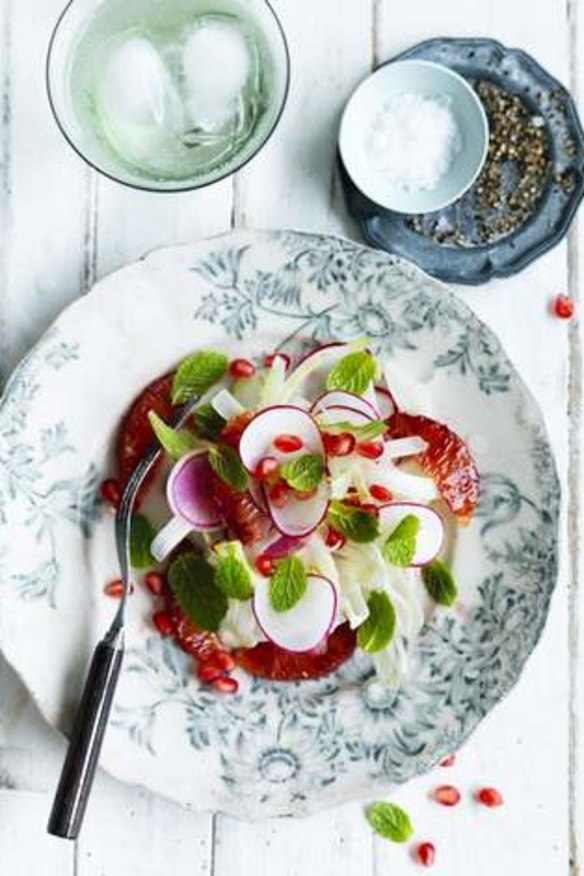 Fennel and blood orange salad.