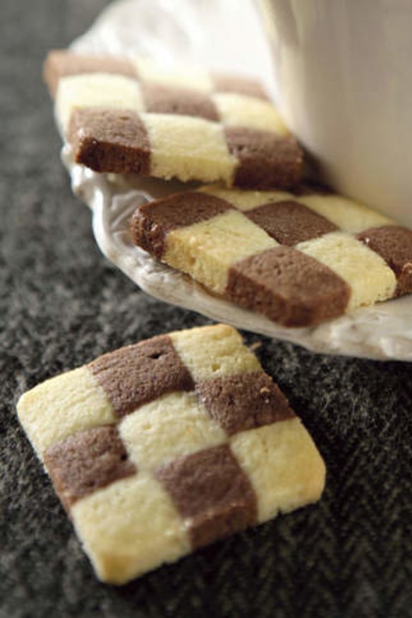 Chequerboard biscuits.