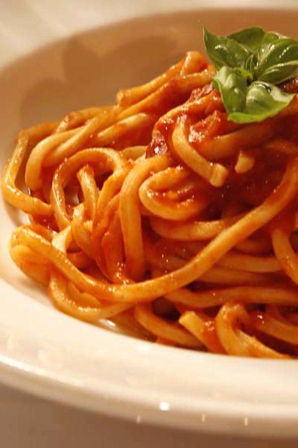 The one dish you must try ... house-made spaghetti chitarra with 2010 tomato sauce and basil, $19/$24.