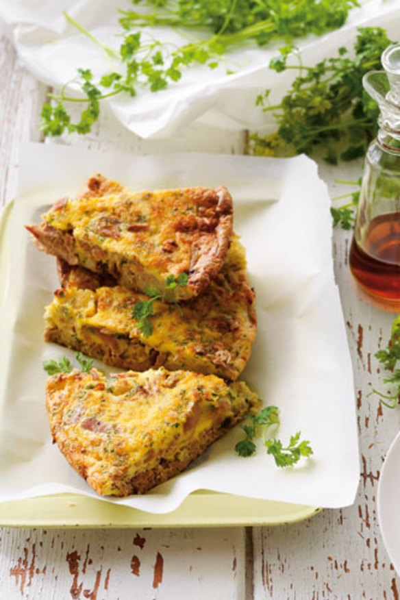 Tuna and cauliflower frittata.