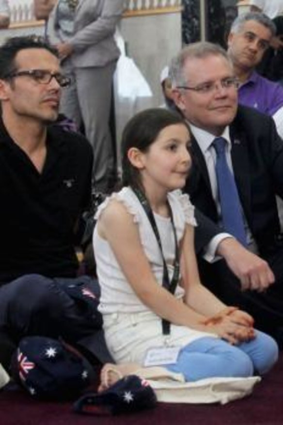 Immigration and Border Protection Minister Scott Morrison at Lakemba Mosque.