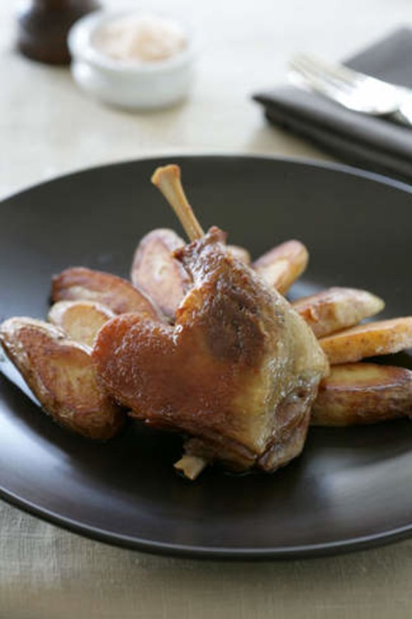 Taste of France: Confit duck leg.