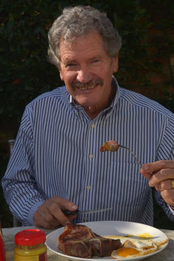 Former Richmond great Barry Richardson's pre-match meal was heavy on steak.