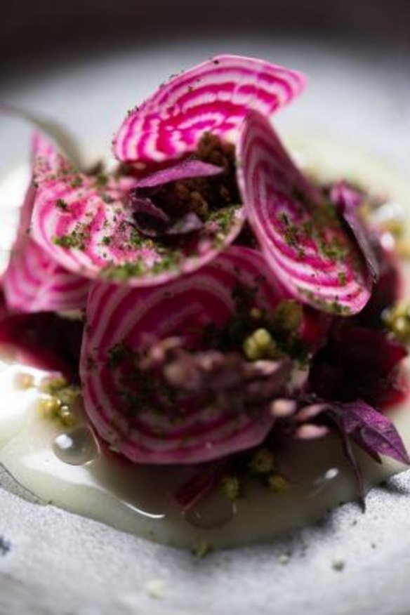 Beetroot, rhubarb and buckwheat at the Bentley.