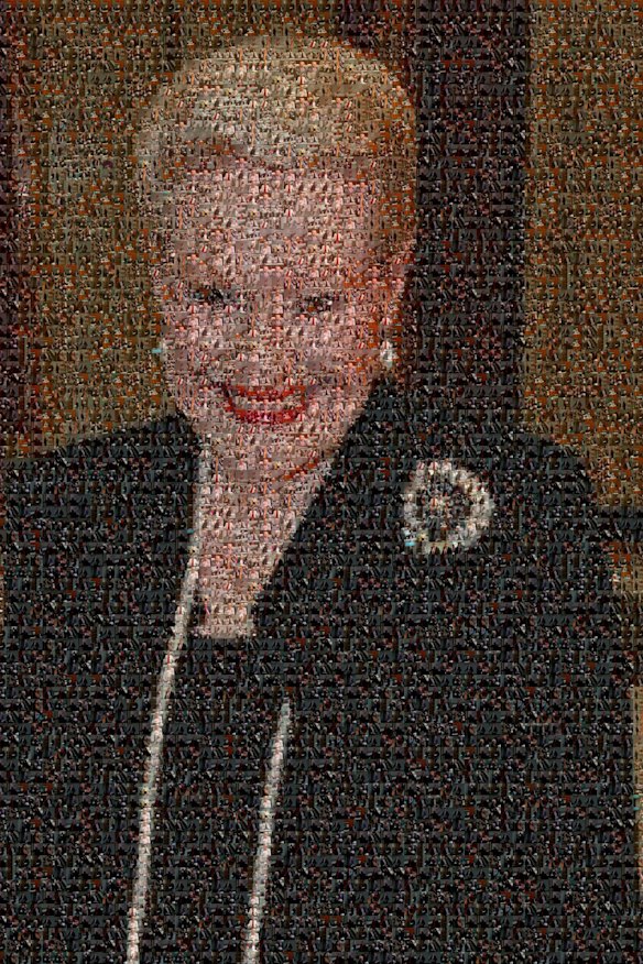 Mosaic of former Speaker Bronwyn Bishop made from the photos of MPs who have been suspended from question tIme under 94a. 