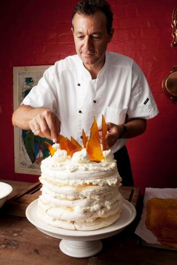 Chef Martin Teplitzky makes a mile-high pavlova.