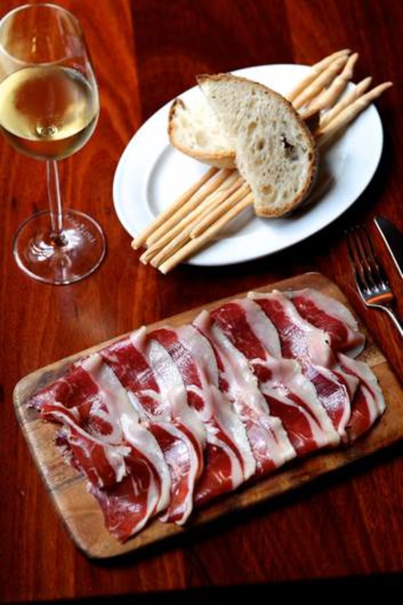 Go-to dish ... The 'pata negra' (aka lord of the pigs) acorn fed Iberian jamon.