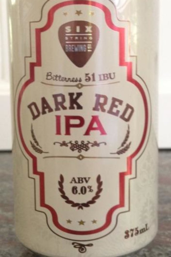 Six String Brewing Co's Dark Red IPA: Harmonious drop. 