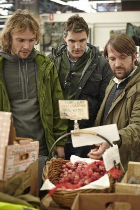 At the Prahan Market (from left) Thomas Frebel, Beau Clugston  and Rene Redzepi.