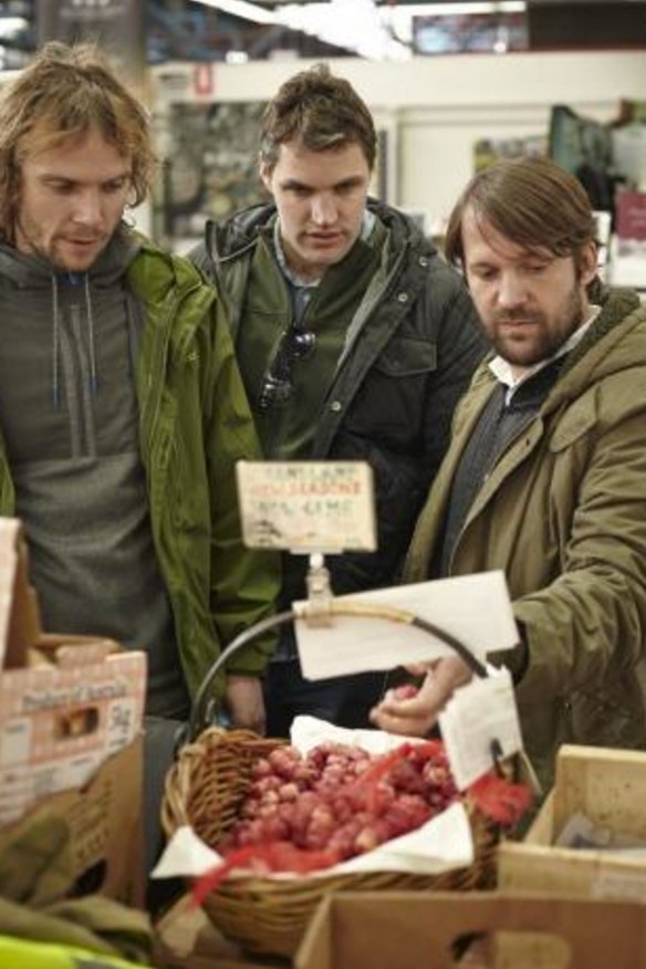 At the Prahan Market (from left) Thomas Frebel, Beau Clugston  and Rene Redzepi.