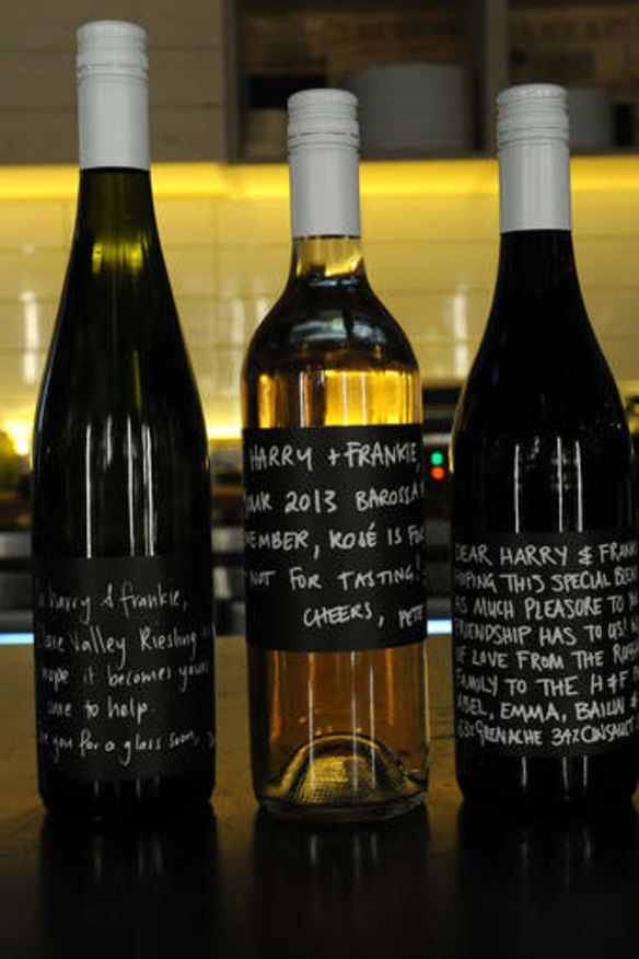 Harry & Frankie's own bottles.