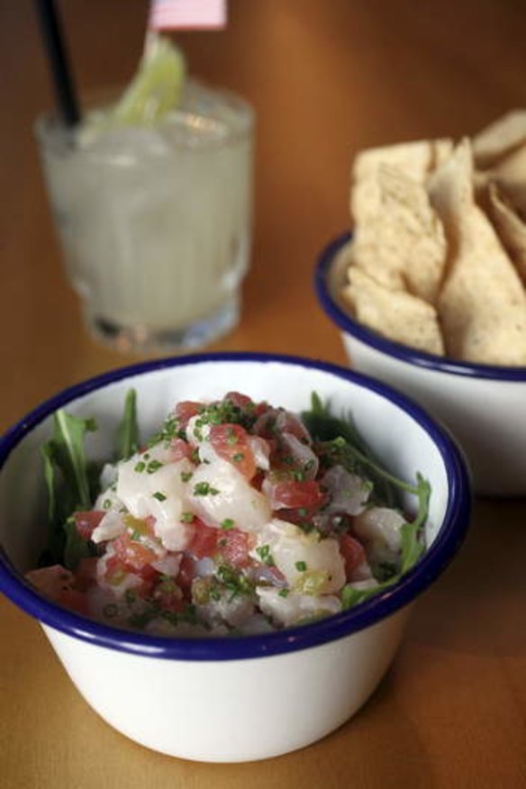 Summer's choice: Tommy's Margarita and Ceviche.