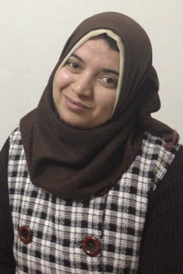 Maha Sayed, wife of jailed lawyer Ahmad Eid Ahmed Taleb, who is one of 529 people sentenced to death in Egypt this week.