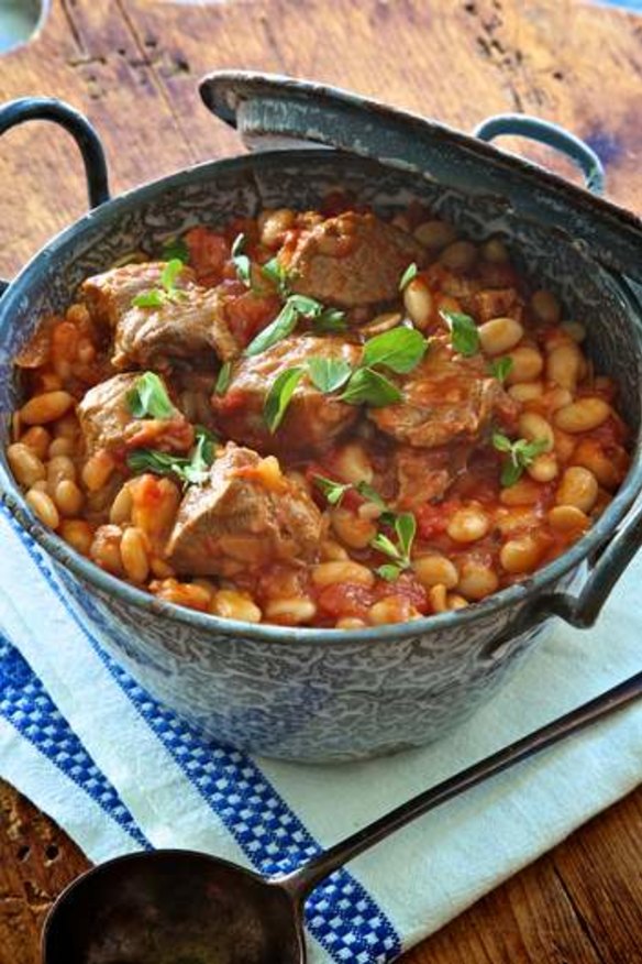 Feed a crowd ... Lamb, white bean and marjoram casserole.