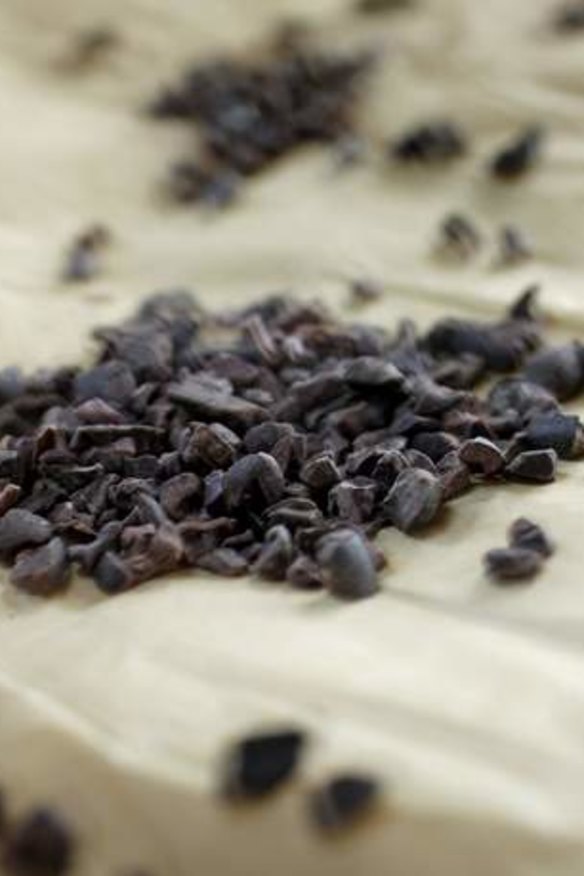 Bitter and crunchy: Cocoa nibs are produced as part of the chocolate-making process.