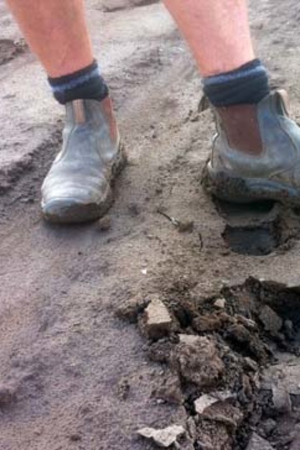 Top soil washed off farms upstream.