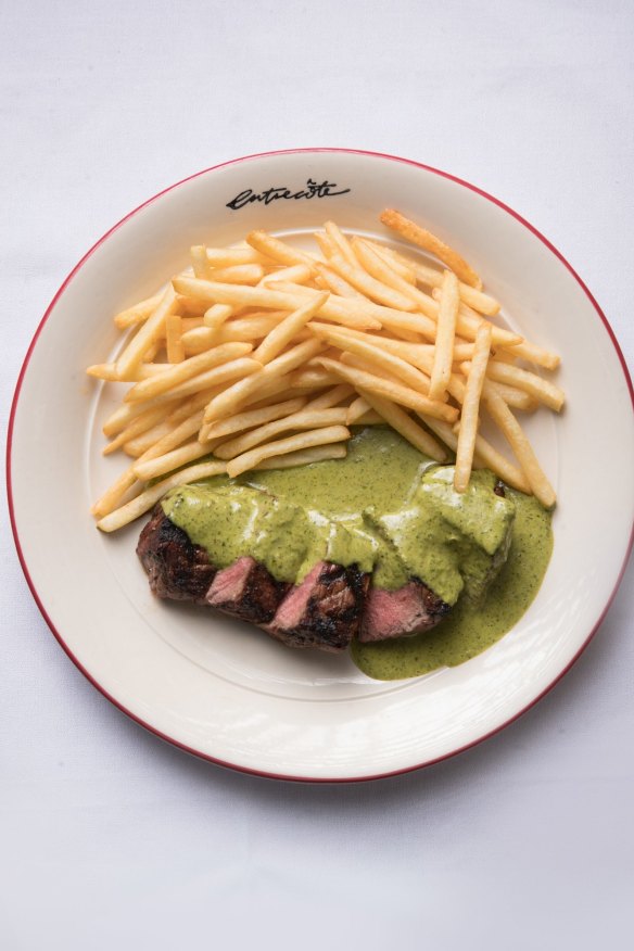 Entrecote's signature dish: 
Steak frites.