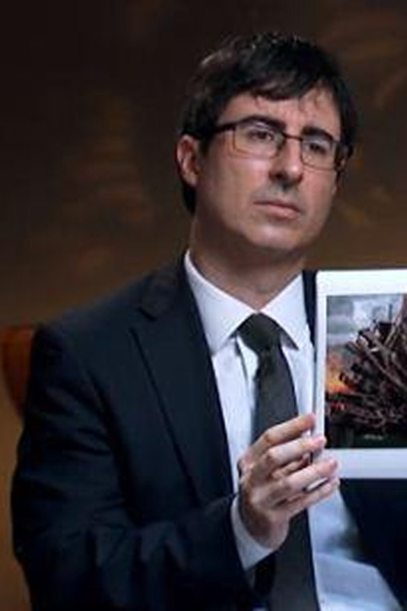 Comedian John Oliver has a regular spot on <i>The Daily Show</i>.