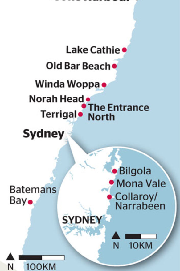 NSW coastal erosion hot spots