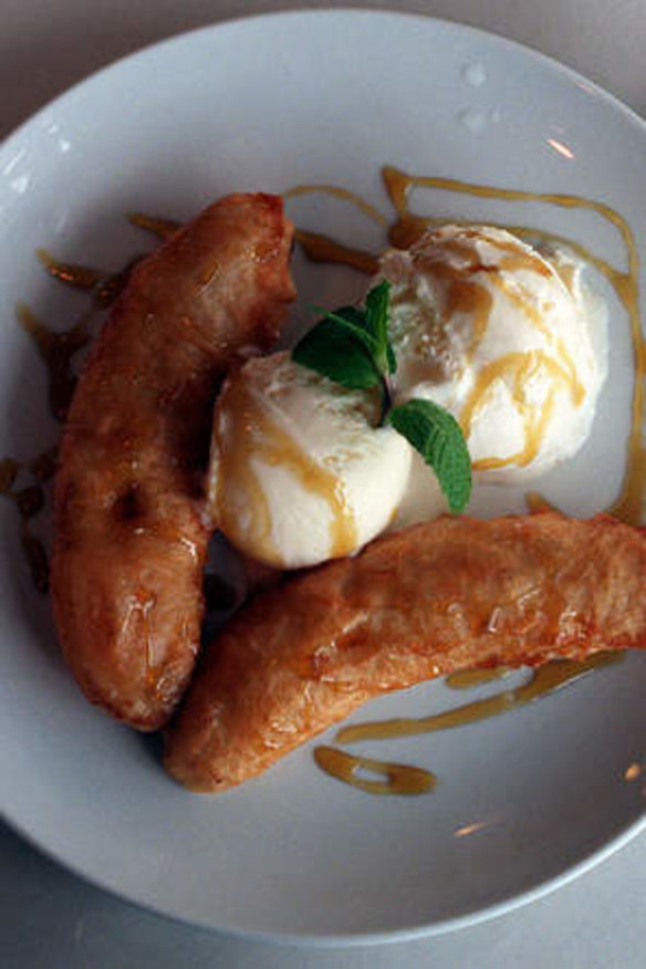 Indulgent delight: Banana fritters.