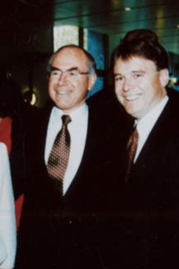 Helen Liu with John Howard and Labor MP Joel Fitzgibbon.