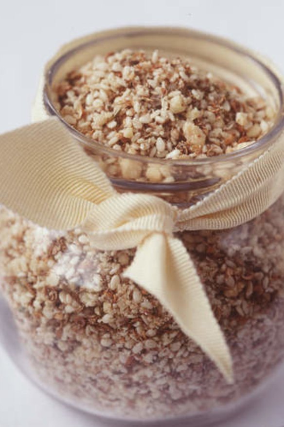 You can mix and match different nuts and spices to create your own Dukkah mix.