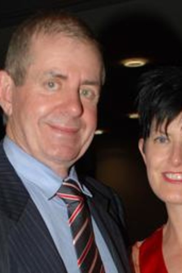 With his wife Inge-Jane.