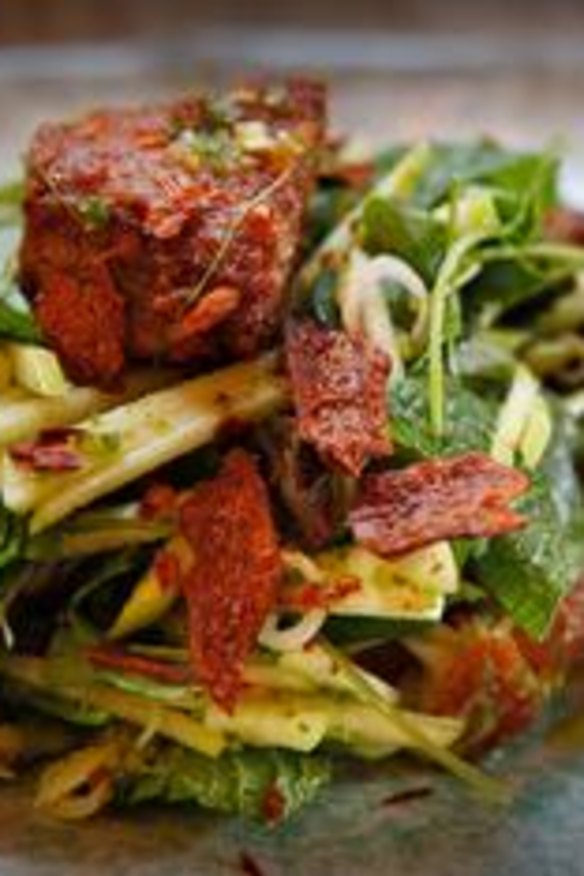 The Barramundi salad with pork from Chin Chin.