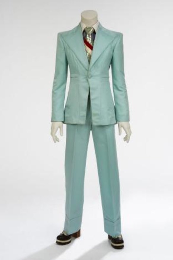 Ice-blue suit, 1972. Designed by Freddie Burretti for the 'Life on Mars?' video. 