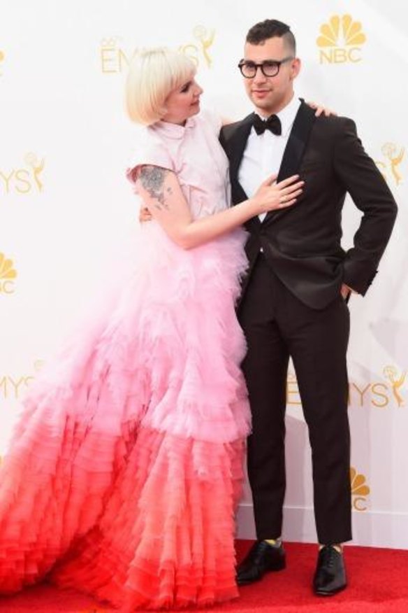 Dunham with partner Jack Antonoff.