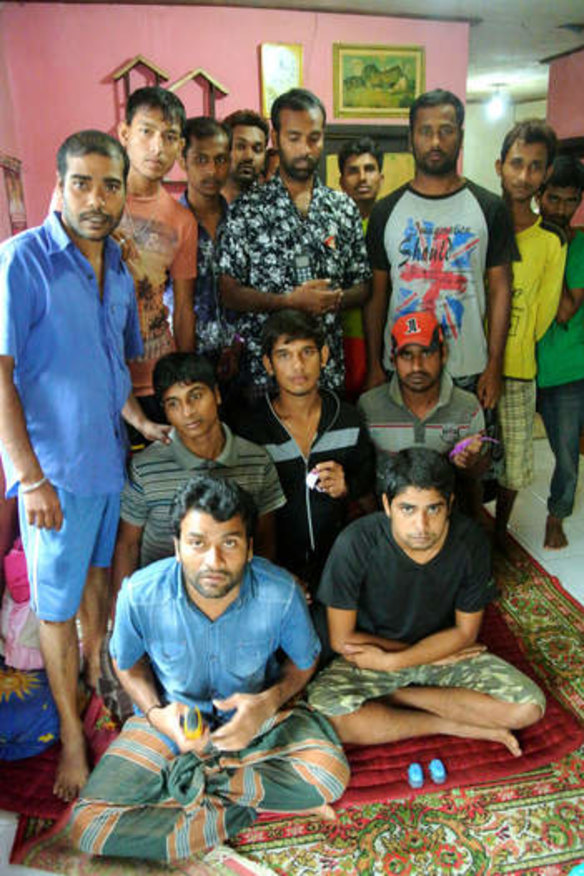 The group of asylum seekers who say they were returned to Indonesia.